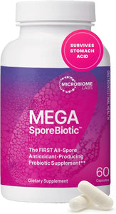 Microbiome Labs MegaSporeBiotic – Advanced Spore-Based Probiotic for Gut & Digestive Health | Clinically Proven, Shelf-Stable Probiotic Supplement for Men & Women – 60 Capsules