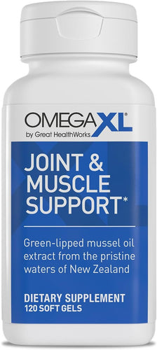 OmegaXL Joint & Muscle Support – 120 Softgels | Natural Inflammation Relief with Green-Lipped Mussel Oil | Drug-Free, High-Potency Omega-3 Supplement