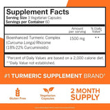 Qunol Turmeric Curcumin 1500mg – Extra Strength Ultra High Absorption Joint Support Supplement | Powerful Anti-Inflammatory & Antioxidant Formula – 180 Capsules (2-Month Supply)