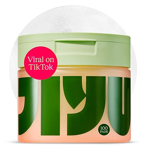 JiYu Toning Polish Pads – Korean Exfoliating & Brightening Facial Pads with Snail Mucin, Niacinamide & Peptides (100 Ct)