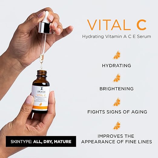 IMAGE Skincare VITAL C Hydrating Vitamin A, C & E Serum – 1 fl oz | Brightening & Antioxidant Face Serum for Radiant Skin