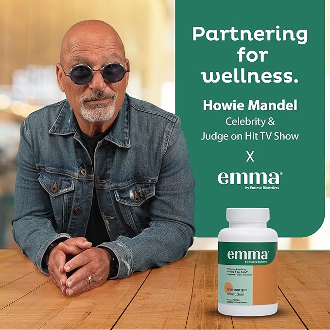 Emma Gut Health Supplement – Doctor-Endorsed Formula for Gut Repair & Bloating Relief with Magnesium, Berberine, Vitamin D & Quercetin – 60 Capsules