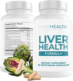 PUREHEALTH RESEARCH Liver Health Supplement – Liver Cleanse, Detox & Repair with Milk Thistle, Dandelion Root, Turmeric & Beet Root – 11 Natural Nutrients – 60 Capsules